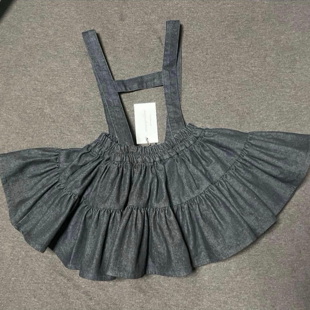 na⭐︎⭐︎　wonny ribbon black denim skirt