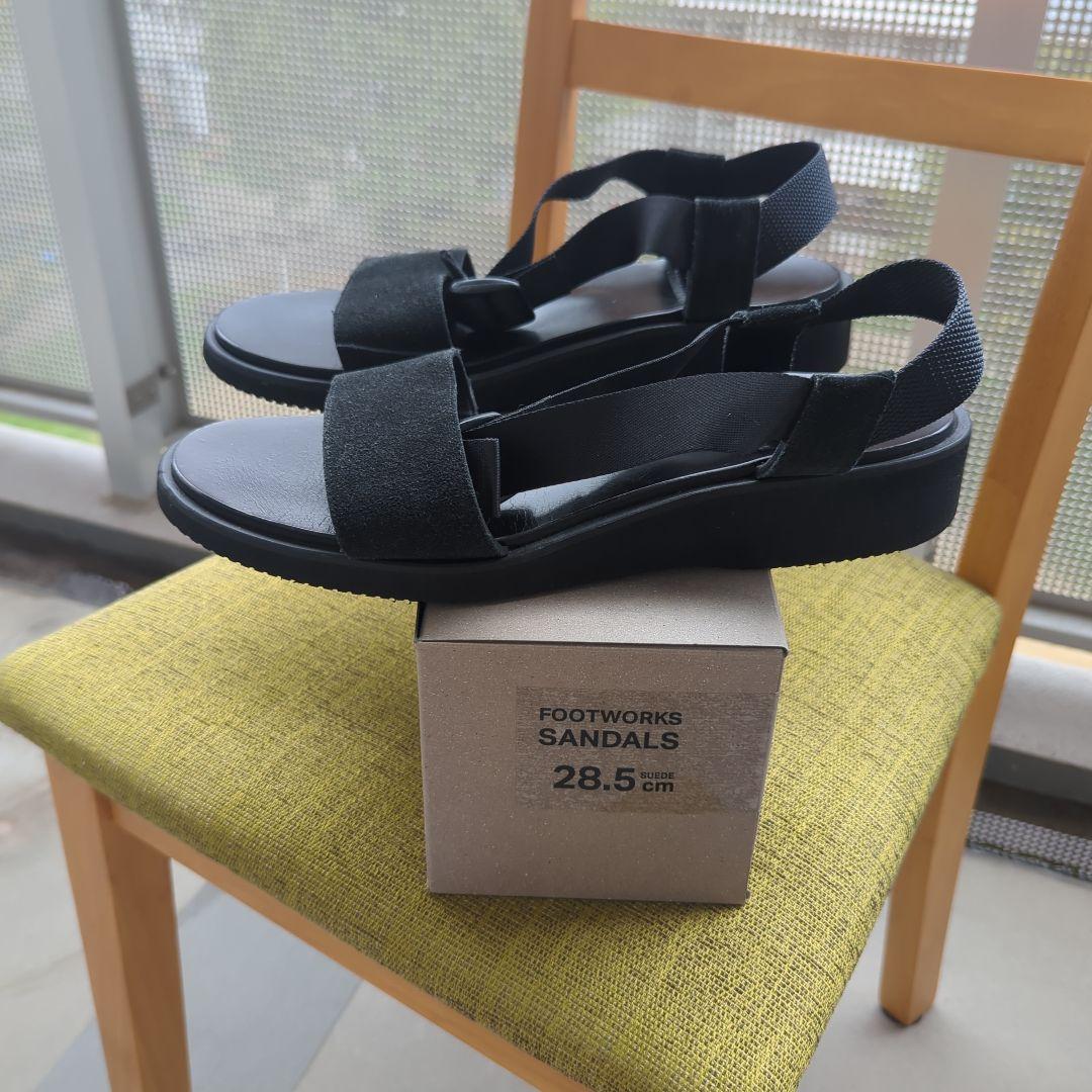 FOOTWORKS ブラック サンダル 28.5 cm