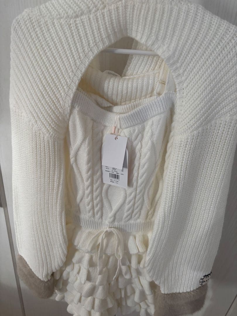 【最終値下げ】Darich フリルニットコンビネゾン FLサイズ