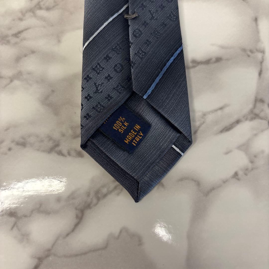 【訳あり特価】Louis Vuitton ネクタイ　ブラック　グレー　モノグラム