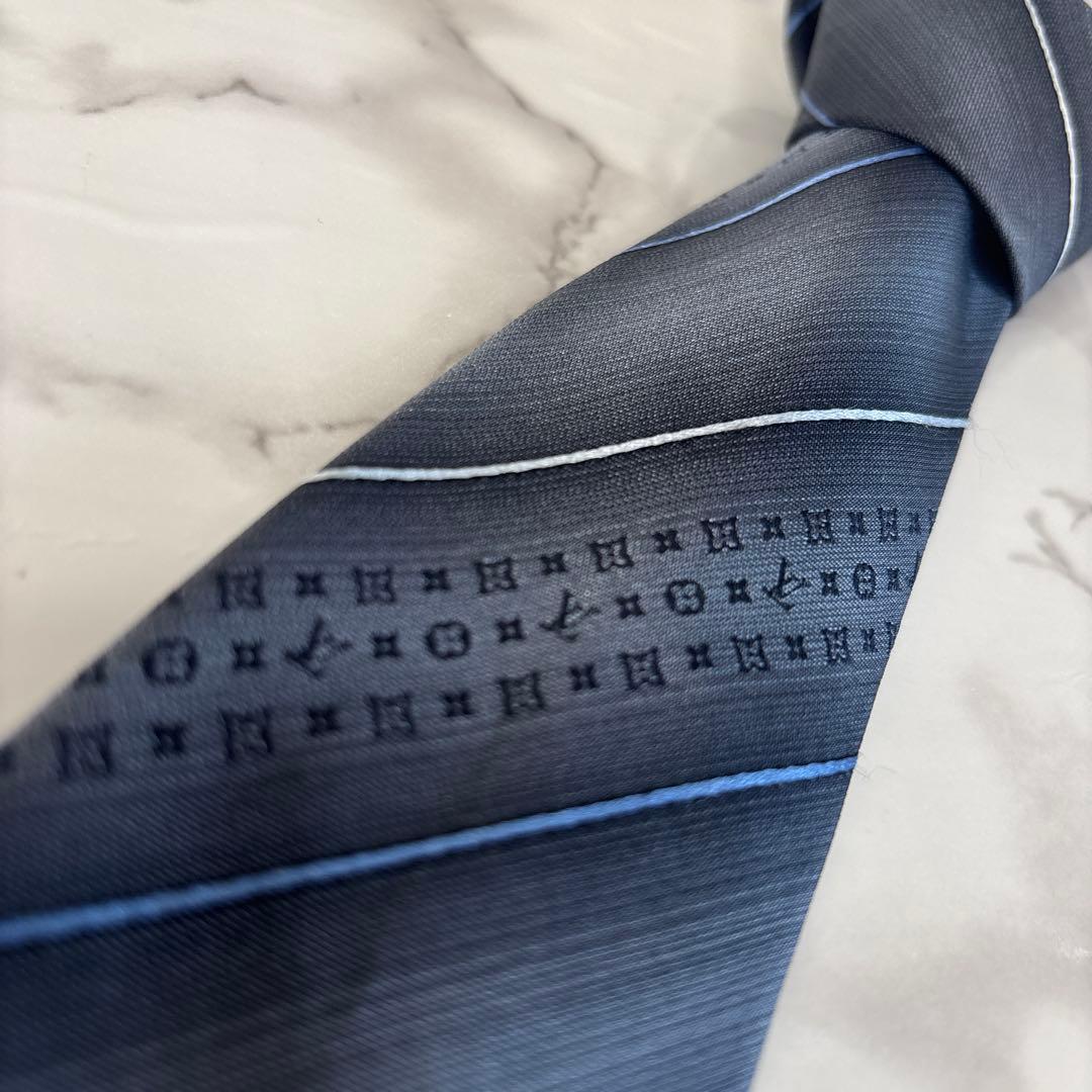 【訳あり特価】Louis Vuitton ネクタイ　ブラック　グレー　モノグラム