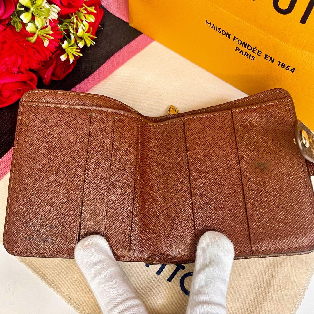 ✨極美品✨ヴィトン モノグラム コンパクトジップ 二つ折り財布 ラウンド