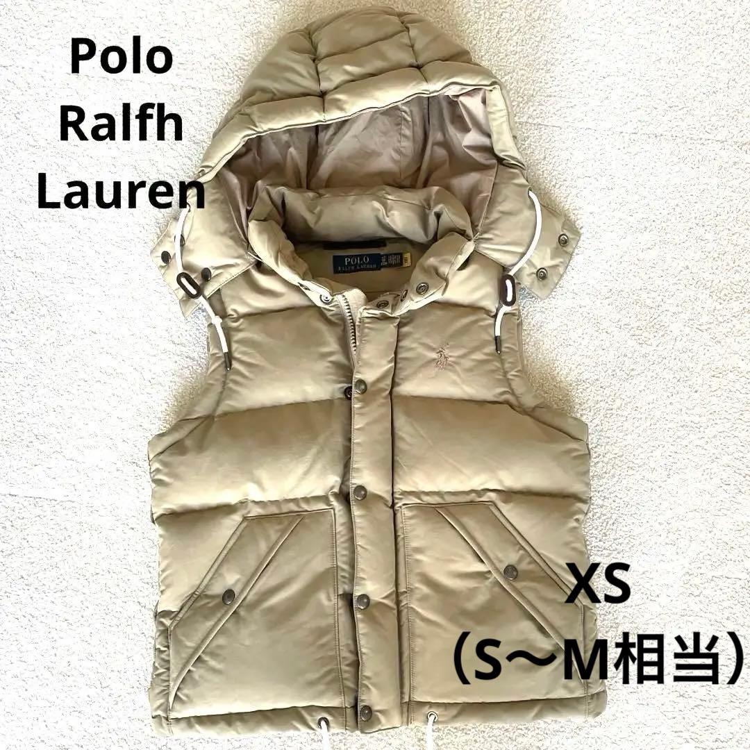 【未使用】ポロラルフローレン　ダウンベスト　フード　現行タグ　ポニー刺繍　XS