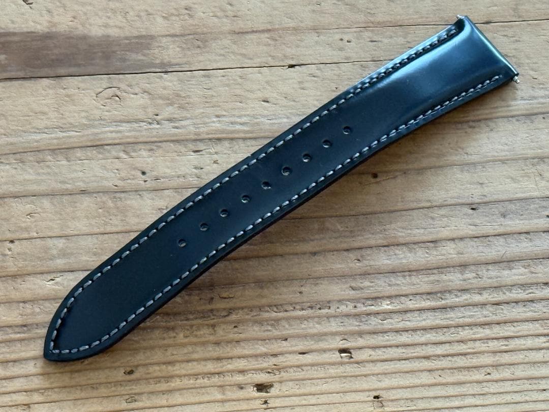 SEIKO プレザージュ 20mm 純正革ベルトバックル付 馬皮革 ブラック