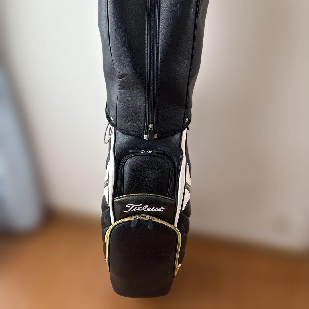 Titleist キャディバッグ 黒/白/金