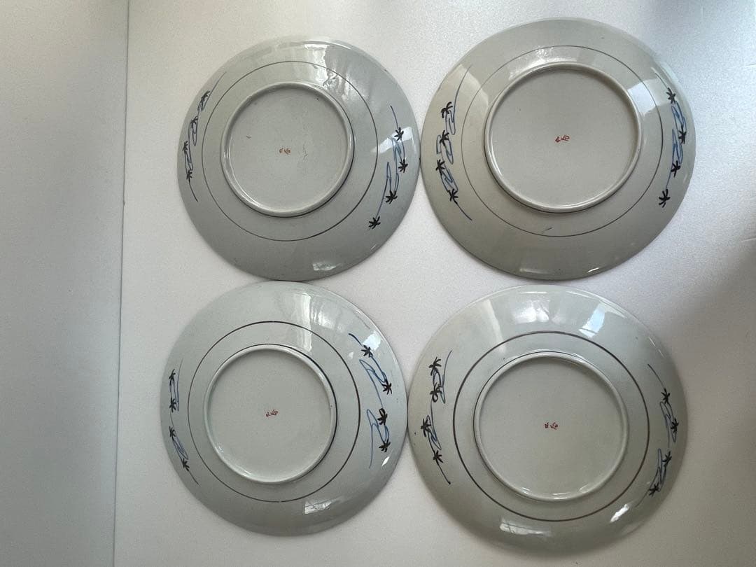 ②明治時代 九谷焼 人物図八寸皿 十客　お皿/大皿/中皿/アンティーク皿