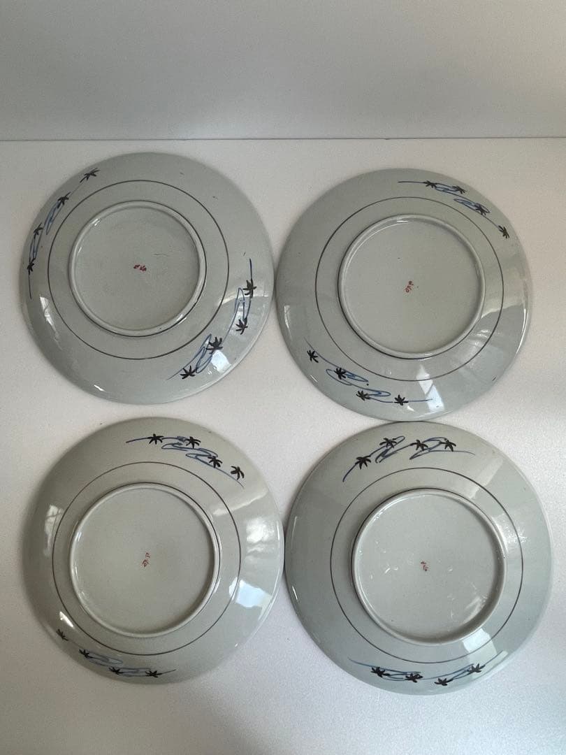 ②明治時代 九谷焼 人物図八寸皿 十客　お皿/大皿/中皿/アンティーク皿