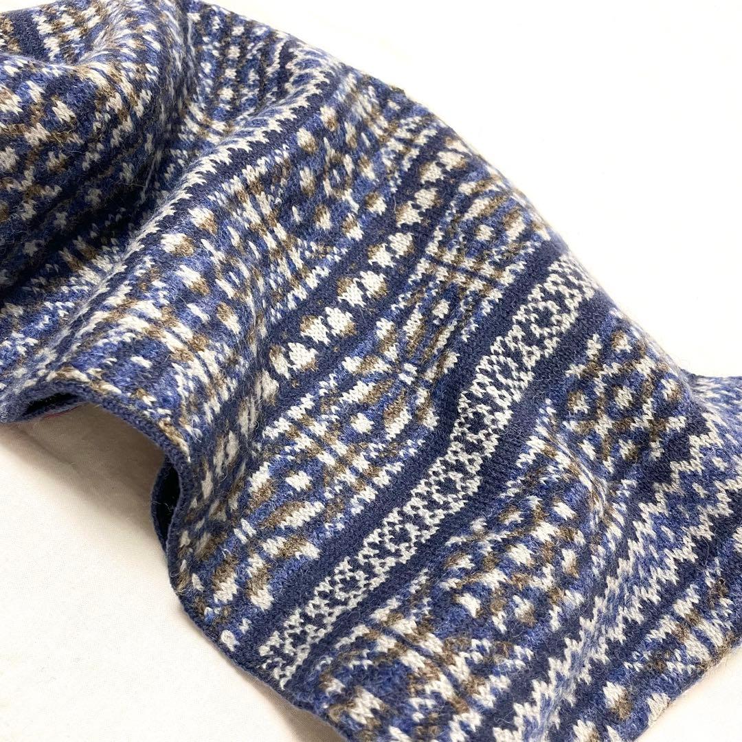 45R アルパカジャガードカウチンフェアアイル マフラー