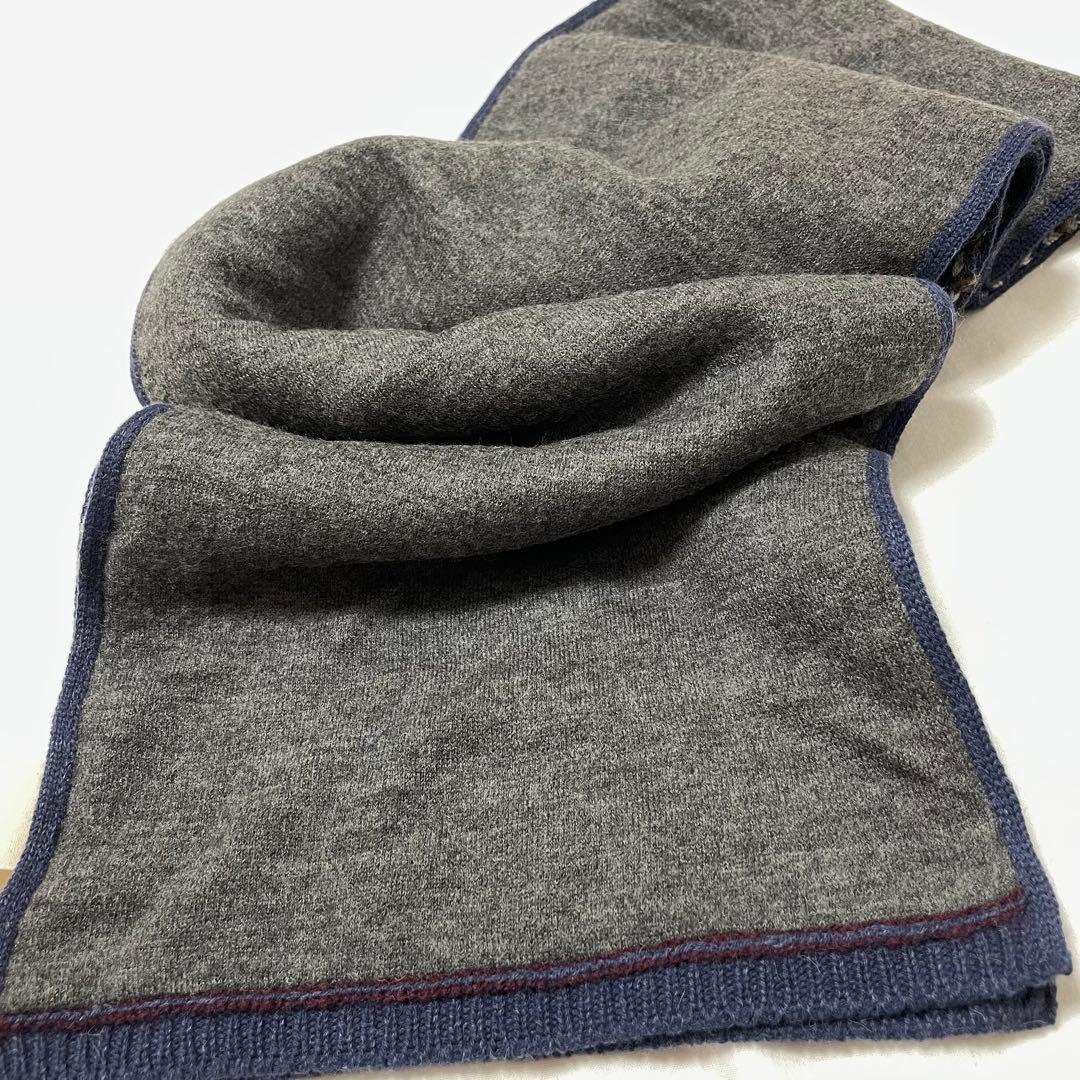 45R アルパカジャガードカウチンフェアアイル マフラー