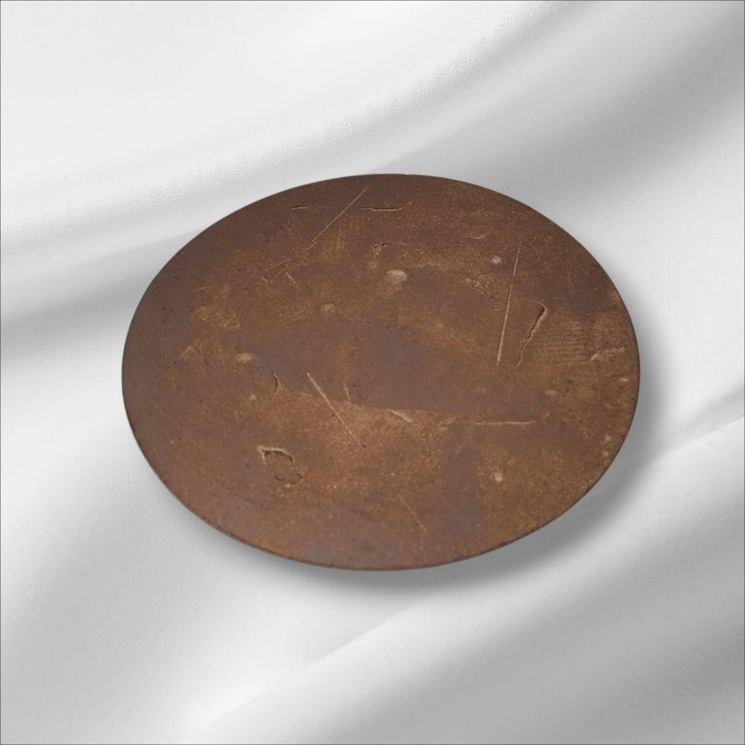 【未使用】二階堂明弘さん 陶器ボウルと陶板 ホワイト系＆ブラウン の２色セット