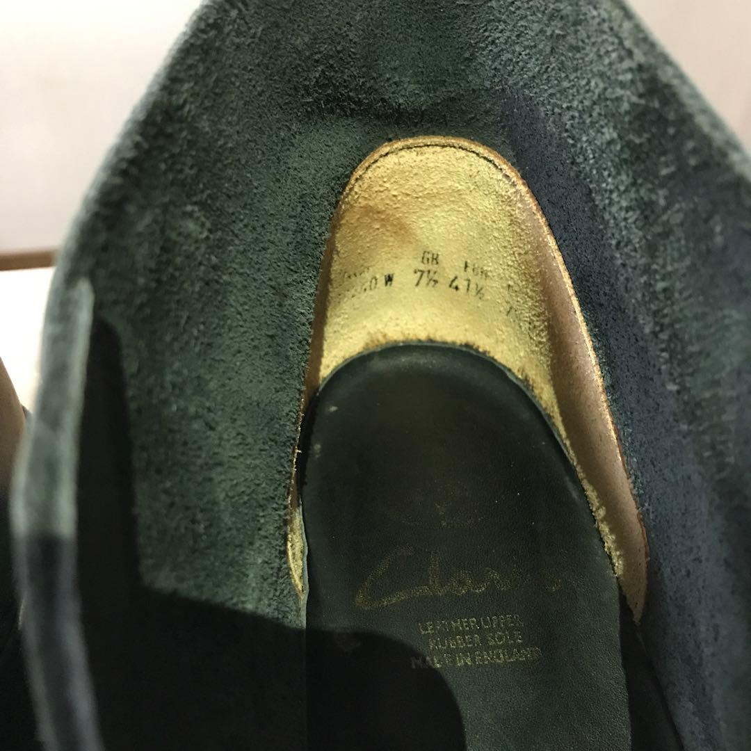 イングランド製　クラークス　デザートブーツ　レザー　ブラック