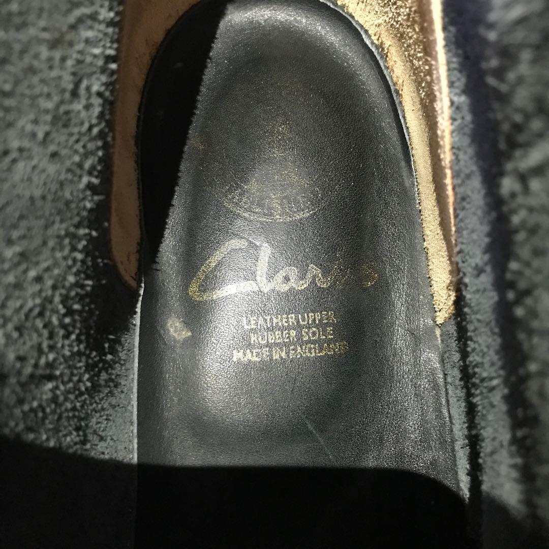 イングランド製　クラークス　デザートブーツ　レザー　ブラック