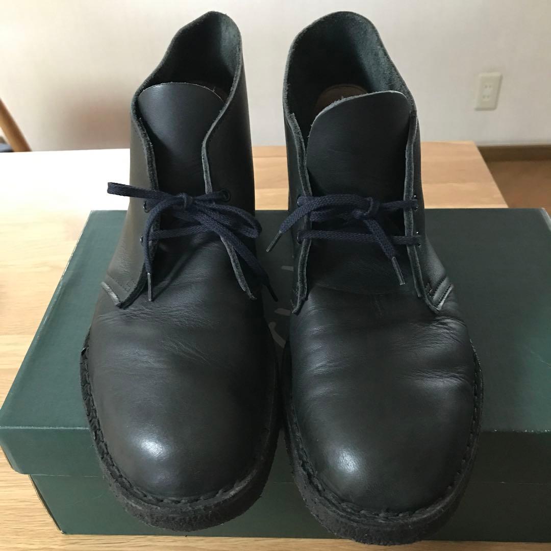 イングランド製　クラークス　デザートブーツ　レザー　ブラック