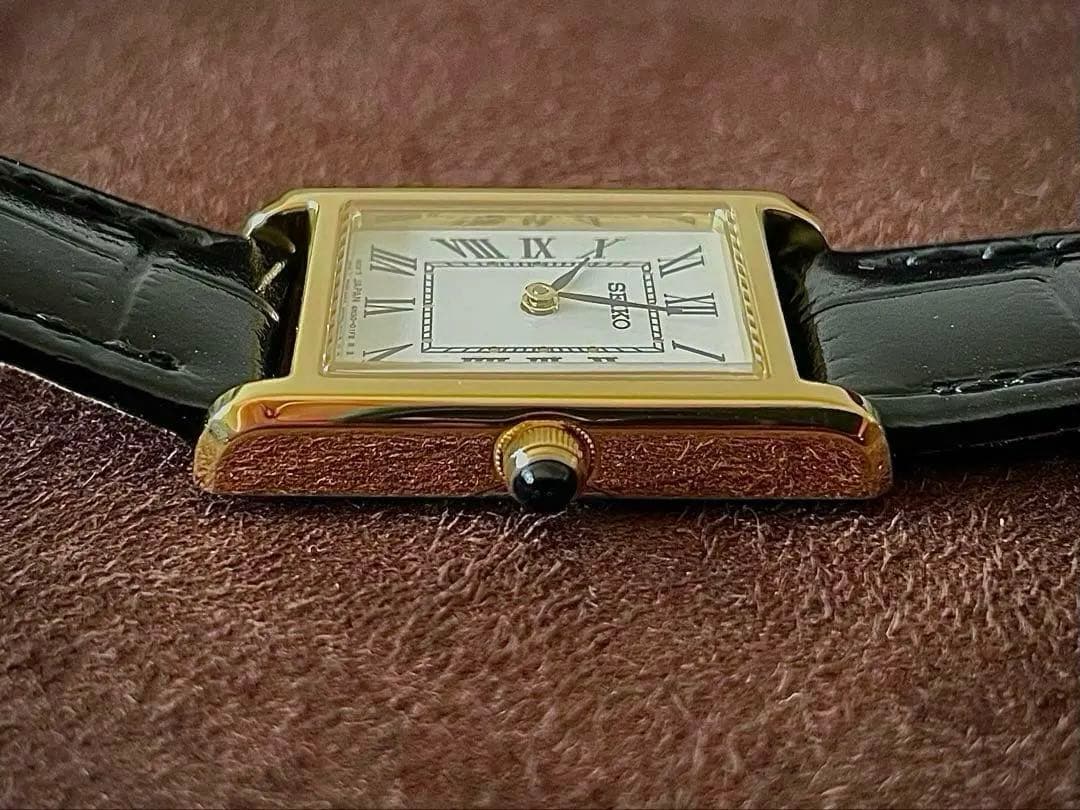 SEIKO SWR108P1 タンク ゴールド レクタンギュラー 腕時計 未使用