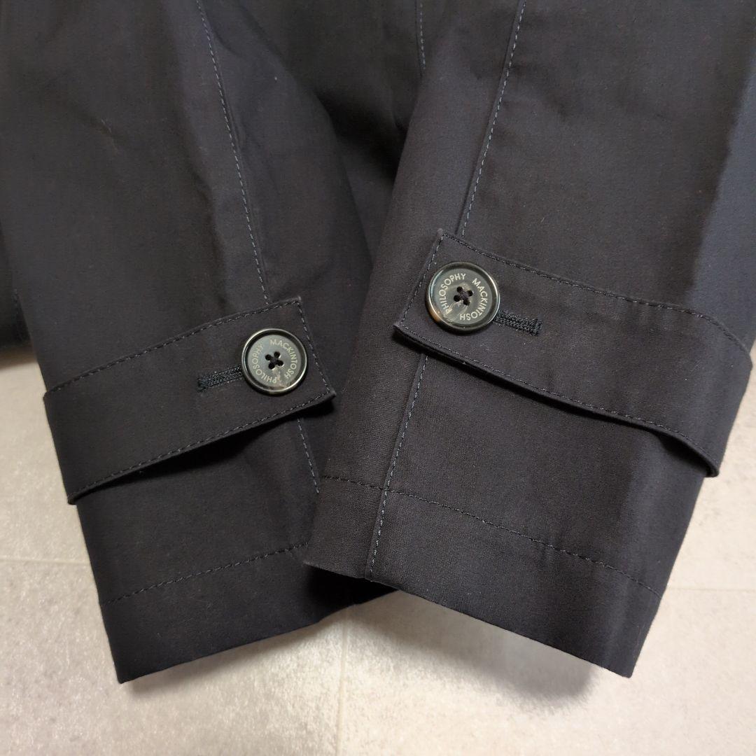 【極美品】マッキントッシュフィロソフィー ライナー付ステンカラーコート 36 紺