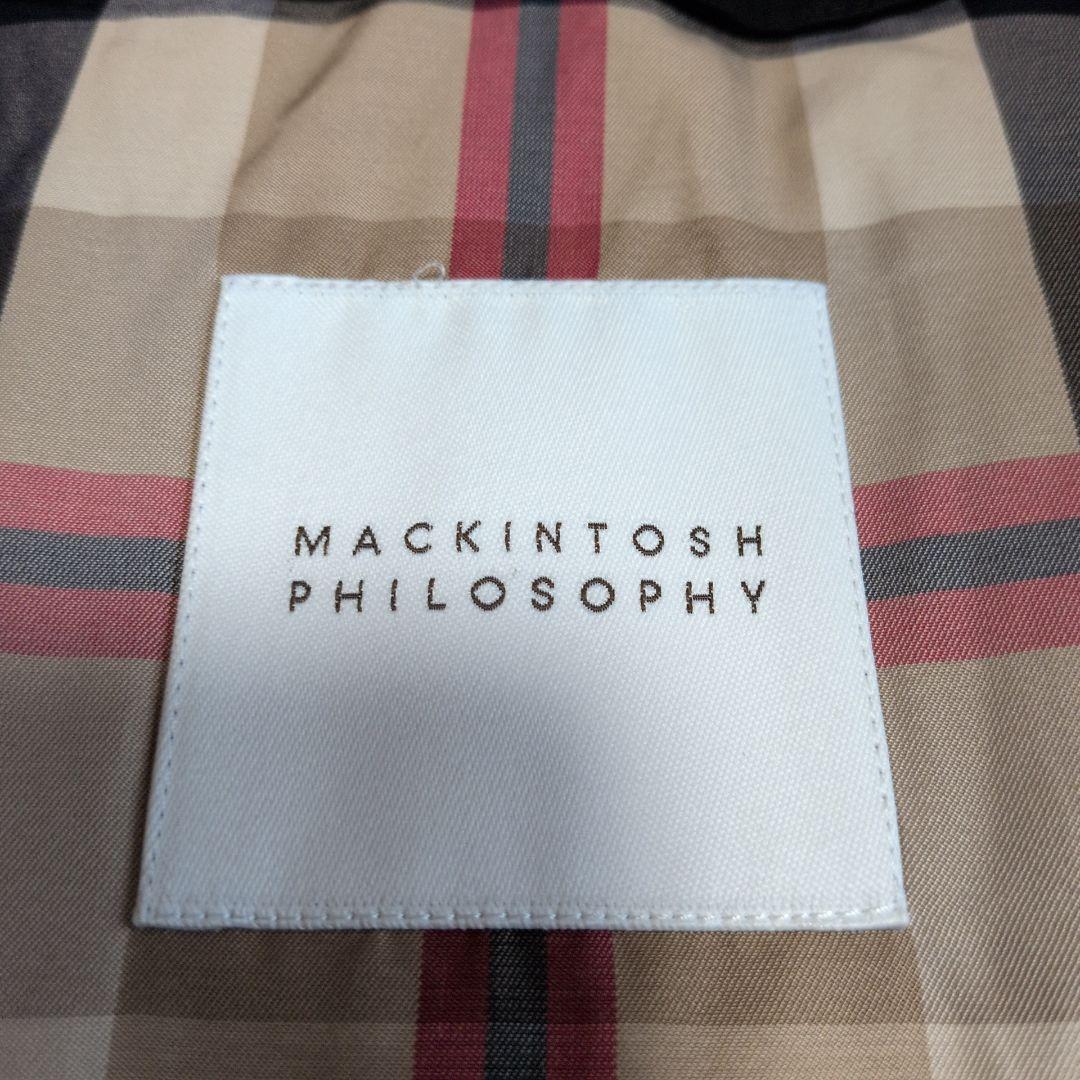 【極美品】マッキントッシュフィロソフィー ライナー付ステンカラーコート 36 紺