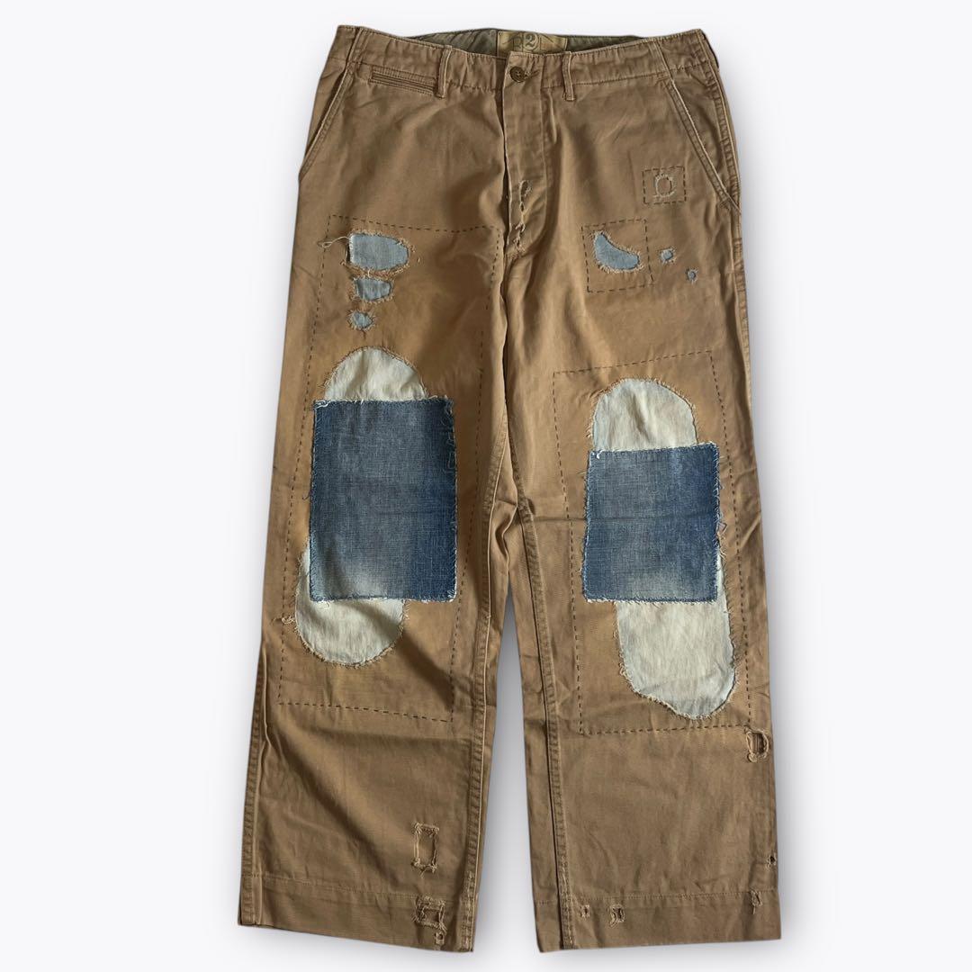 RRL REPAIRED CHINO TROUSERS ダメージ加工 32×32