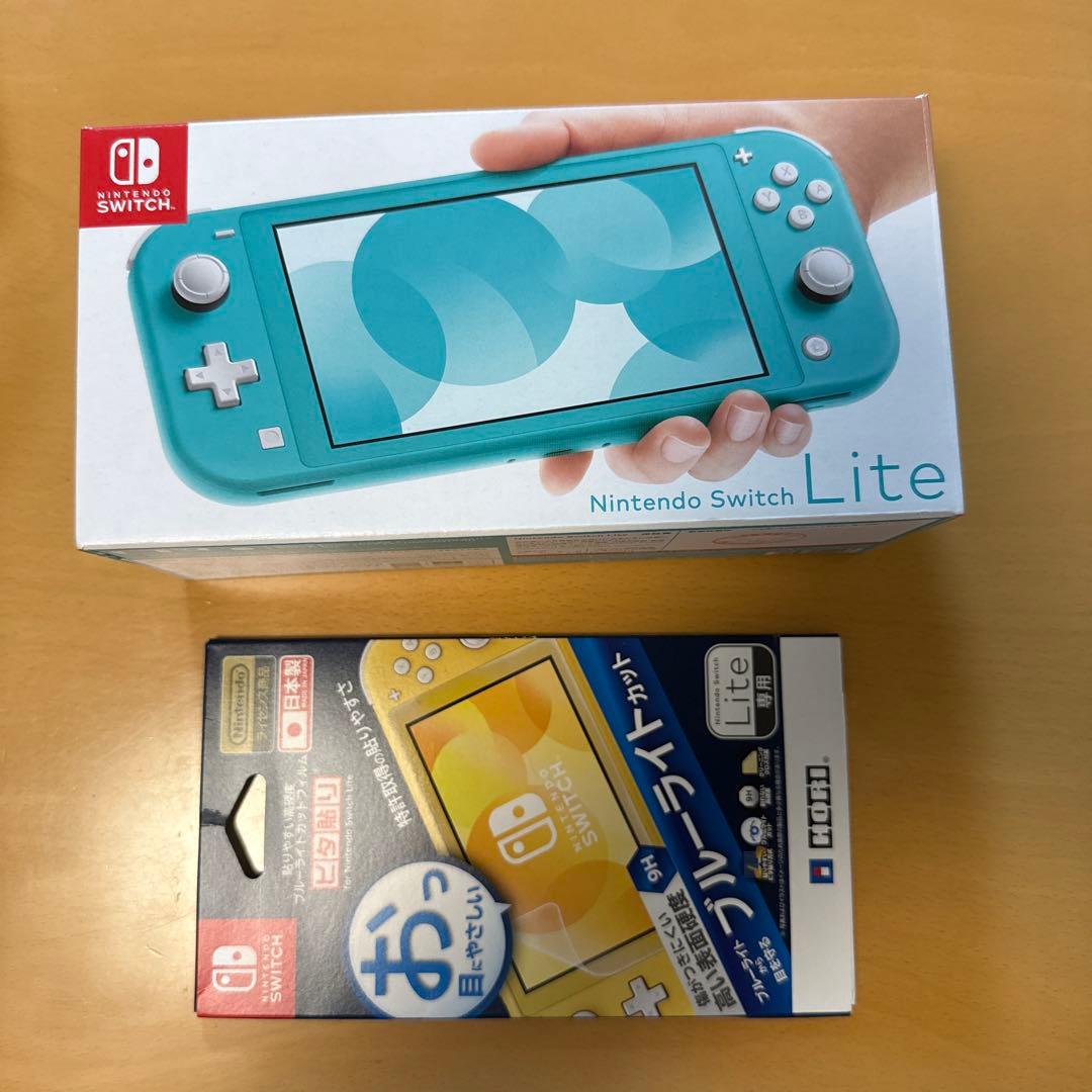 【新品未使用】Nintendo Switch Lite ターコイズ 保護フィルム