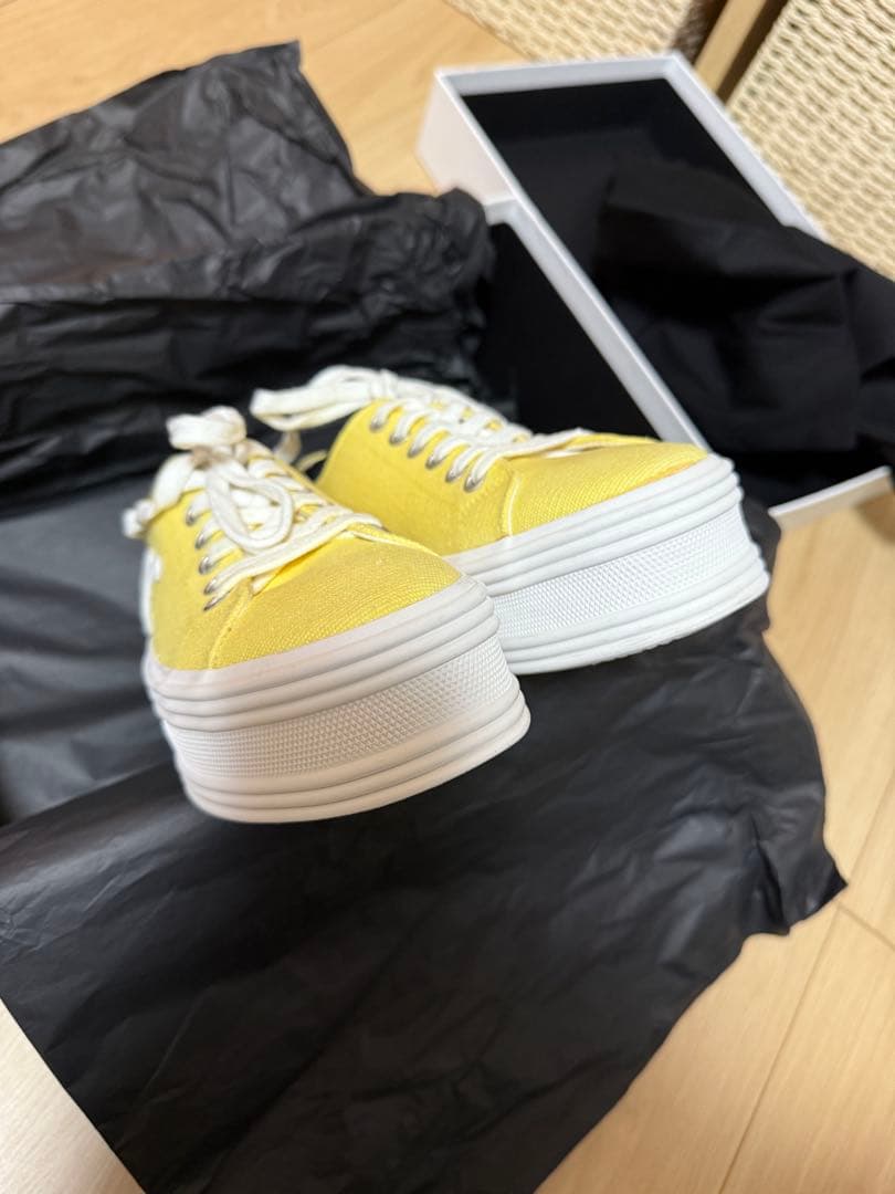 CELINE キャンパス生地スニーカー 厚底