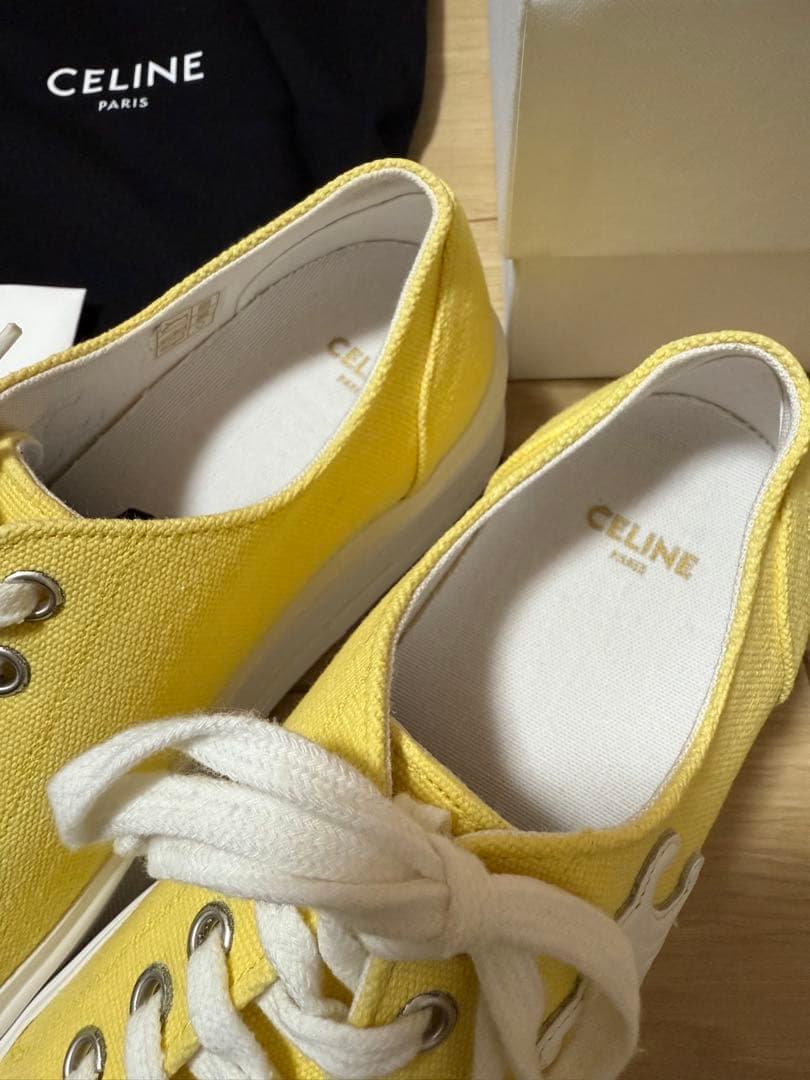 CELINE キャンパス生地スニーカー 厚底