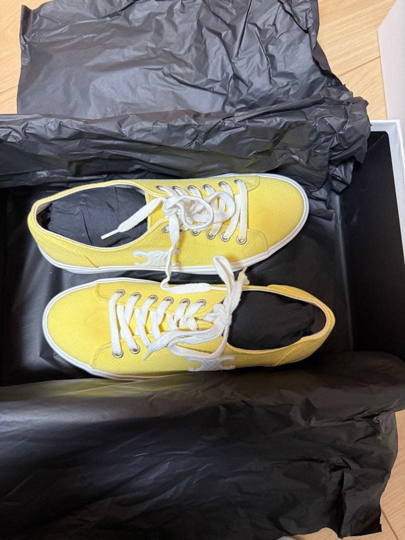 CELINE キャンパス生地スニーカー 厚底