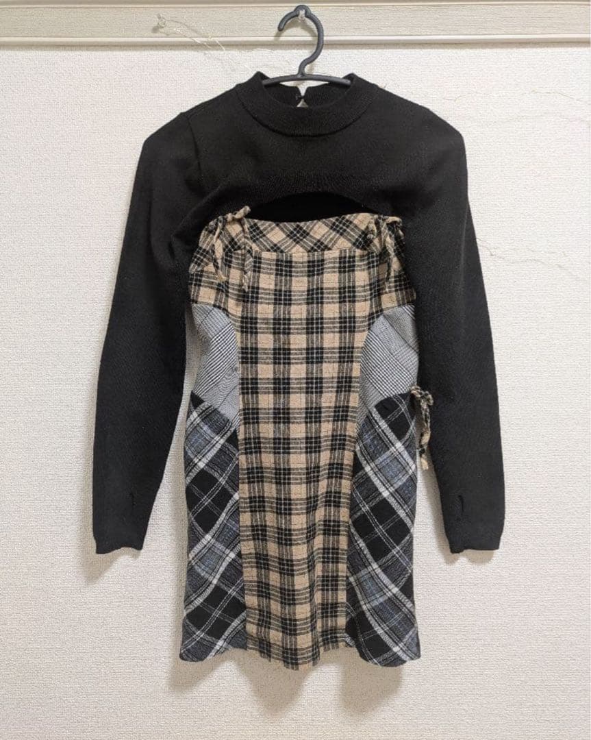 ANDMARY チェック柄スカートセットアップ