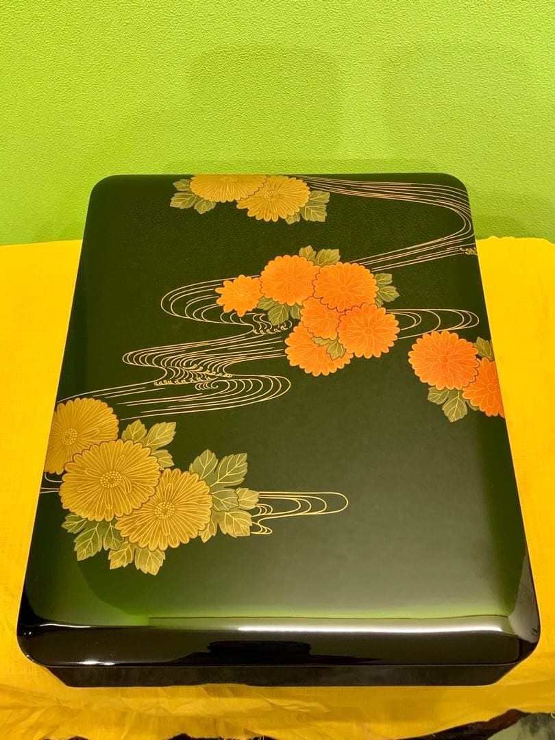 輪島塗　慶塚漆器工房　菊水蒔絵　 文庫　文箱