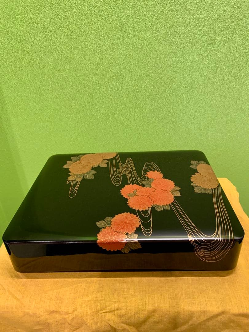 輪島塗　慶塚漆器工房　菊水蒔絵　 文庫　文箱