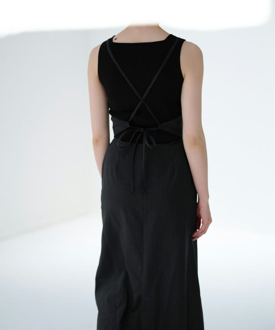 ランバンオンブルー　ブラックサロペット・オーバーオール