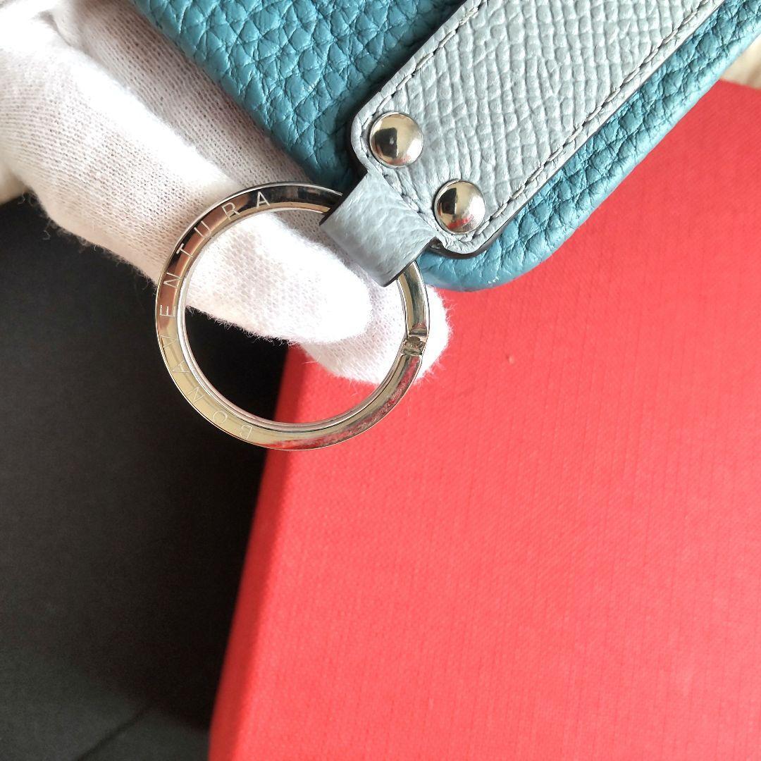 極美品✨BONAVENTURA iPhone 16 ハンドル付き 青 バイカラー