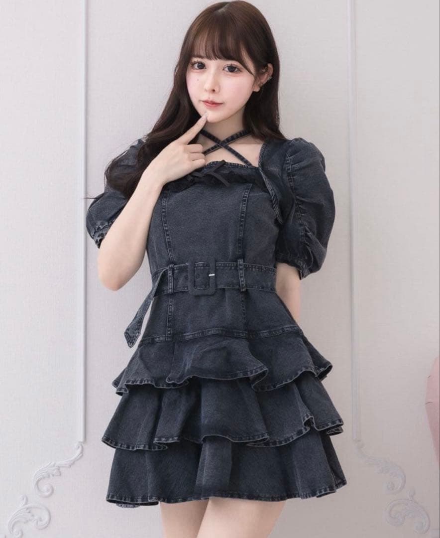 pium デニム ワンピース