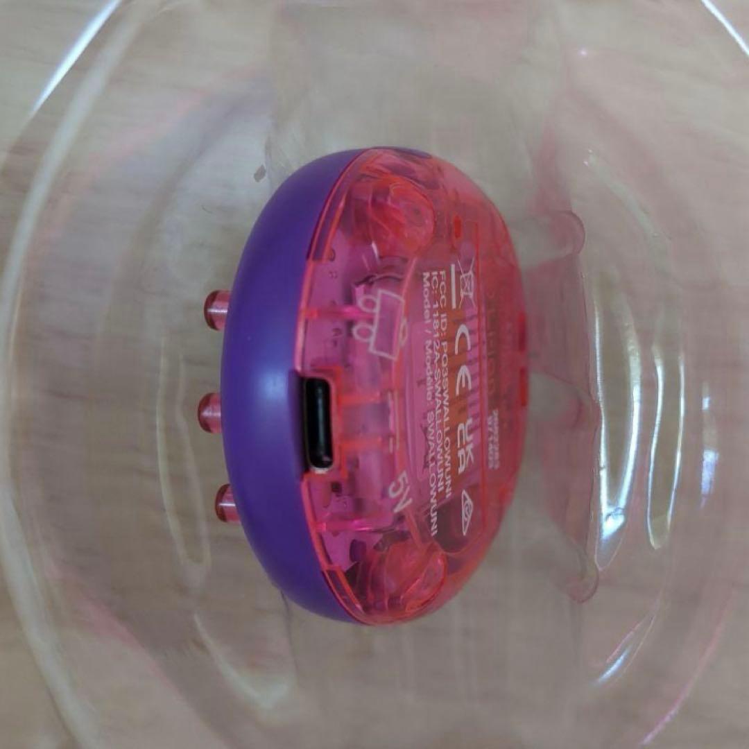 美品　たまごっちユニ　パープル　シリコンカバー ガイドブック付