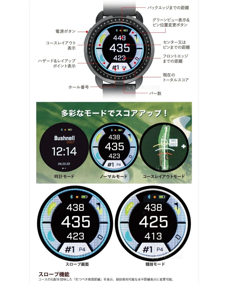 Bushnell ION ELITE GPSレンジファインダー　ゴルフ　腕時計