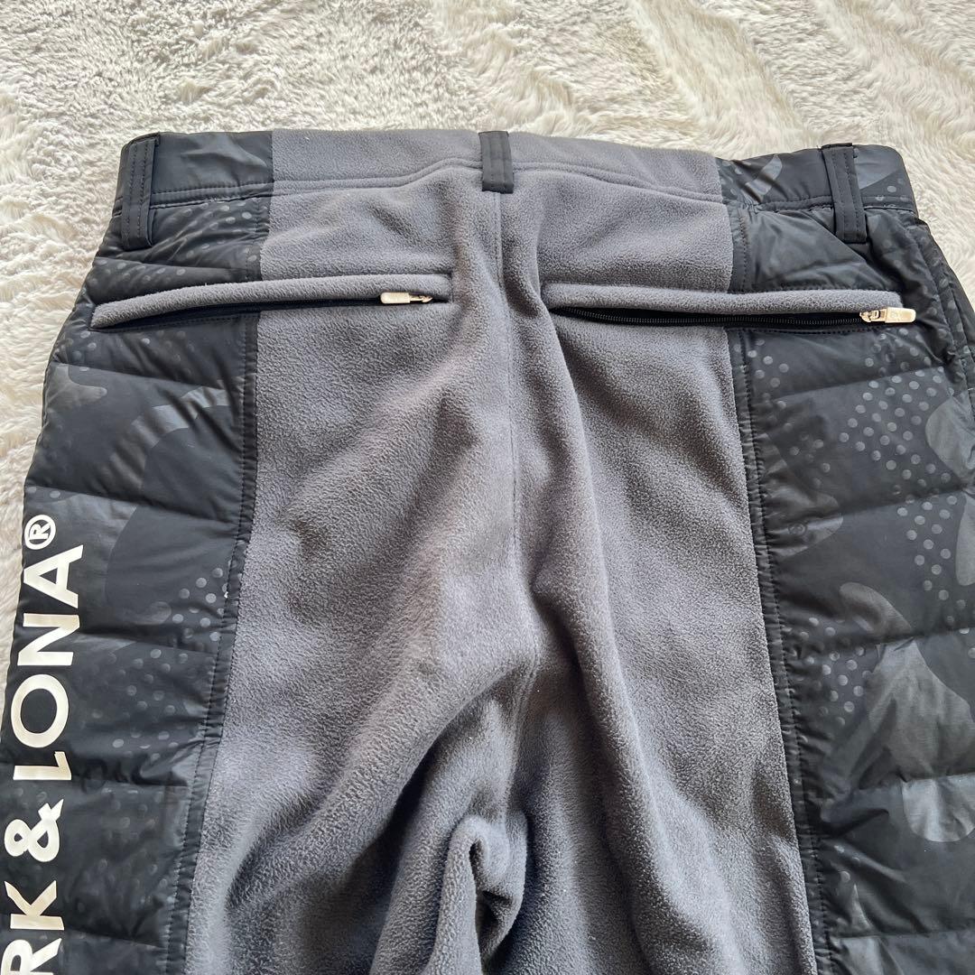 スカルモチーフ スリムフィットパンツ グレー