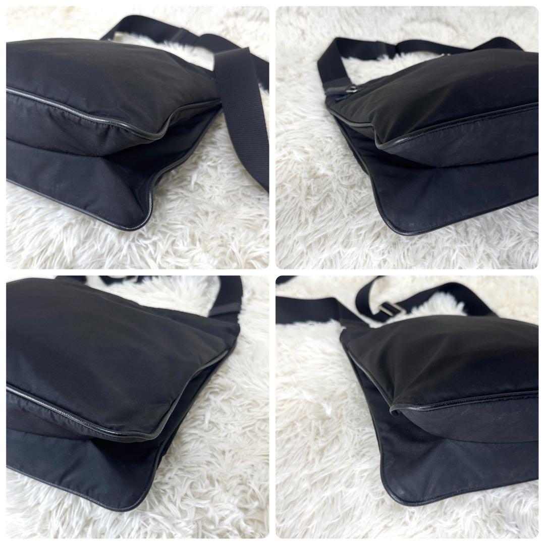 プラダ VA0563 ショルダーバッグ サコッシュ 三角ロゴ ナイロン 黒