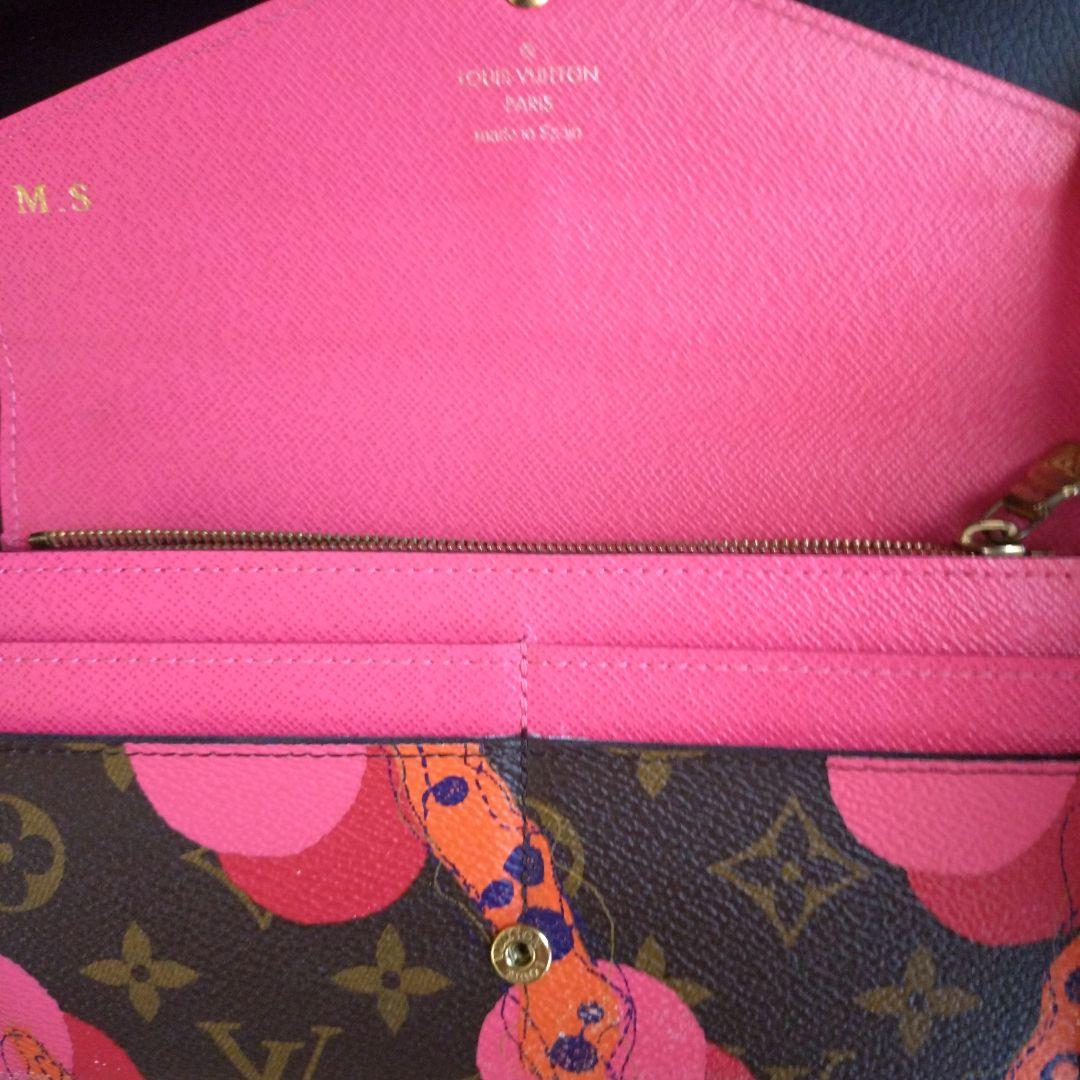 LOUIS VUITTON 限定品長財布 レッド/ブラウン