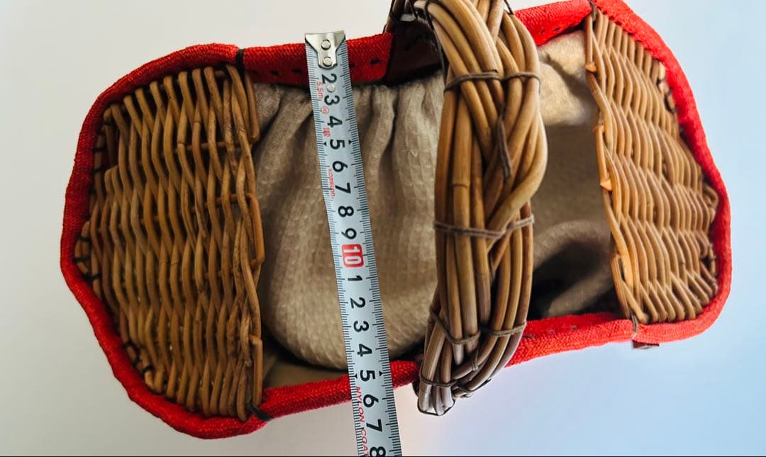 美品【エバゴスebagos】カゴバッグ赤