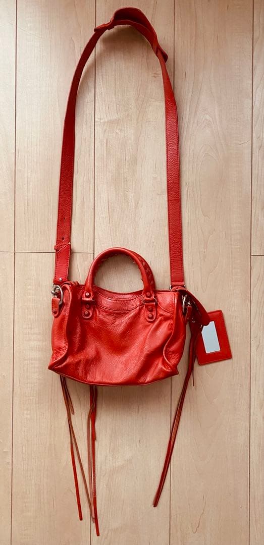 BALENCIAGA オレンジ ショルダーバッグ