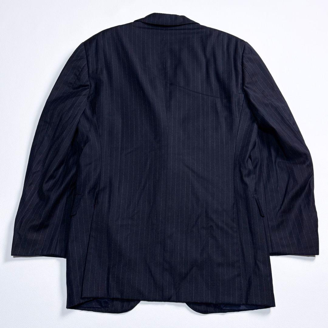 美品 ロロピアーナ スーツ セットアップ M ネイビー ストライプ シップス