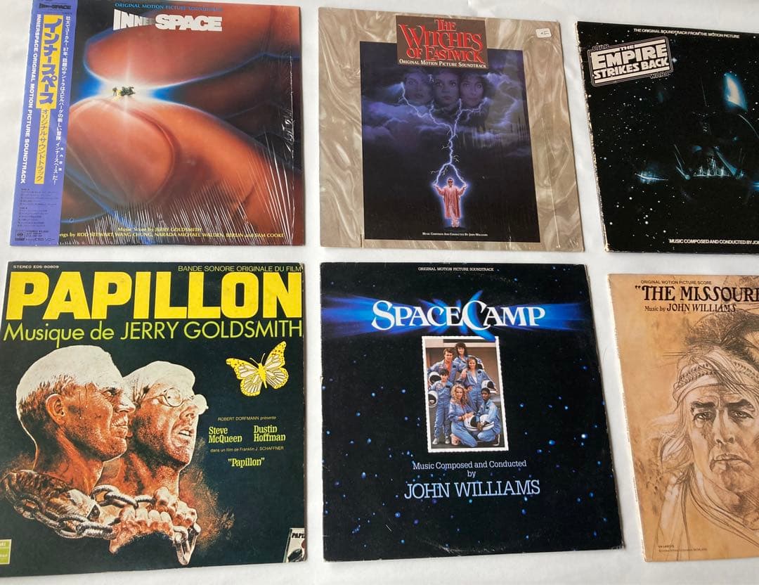 ジョンウィリアムズのサントラレコード8枚・ジェリーゴールドスミスのレコード2枚