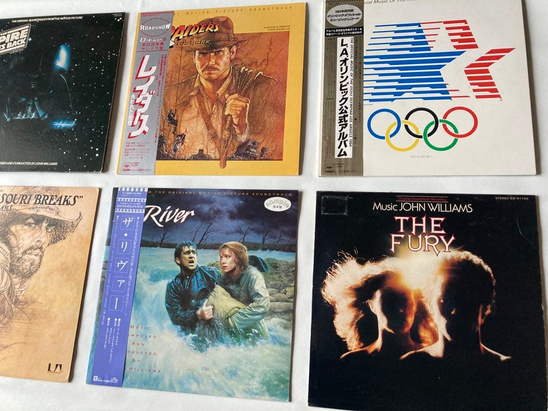 ジョンウィリアムズのサントラレコード8枚・ジェリーゴールドスミスのレコード2枚