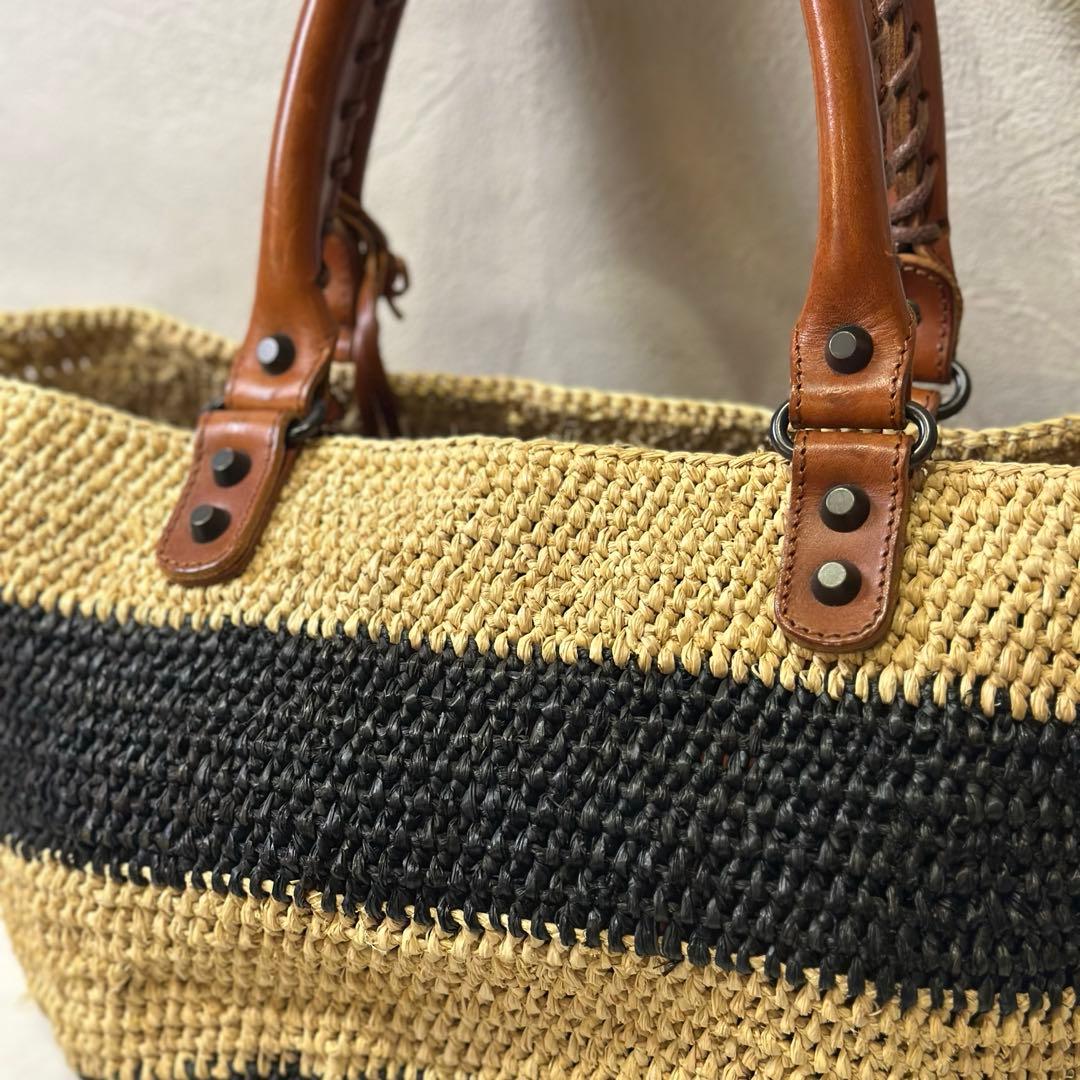 BALENCIAGA Le Cagole raffia bag cityシティ