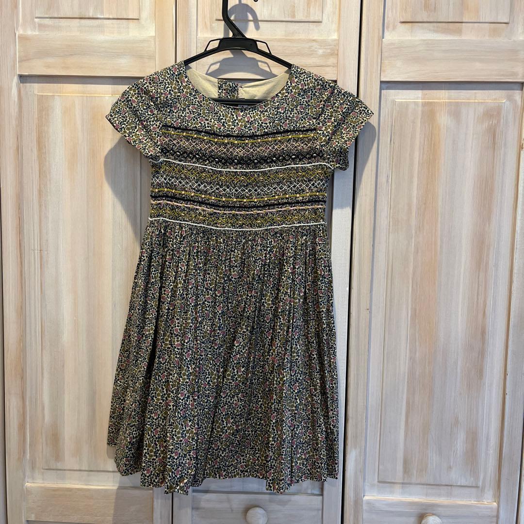 bonpoint 10A スモッキング　ワンピース