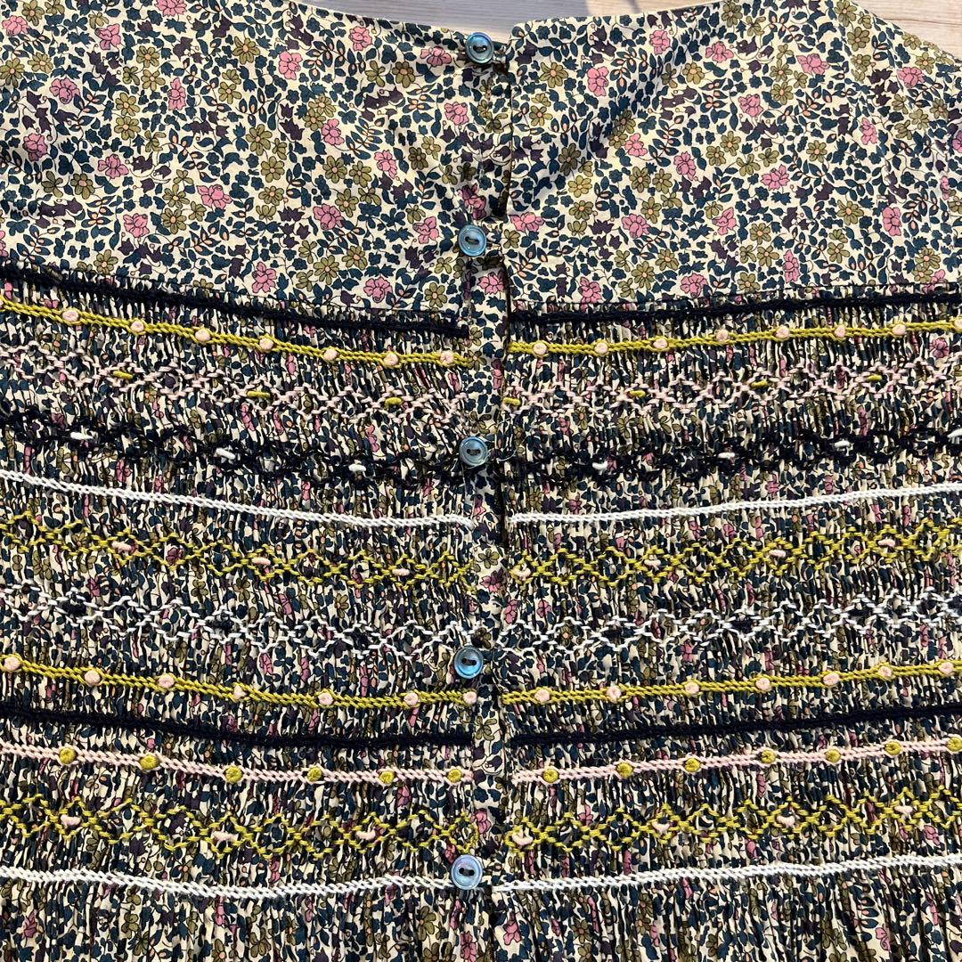 bonpoint 10A スモッキング　ワンピース