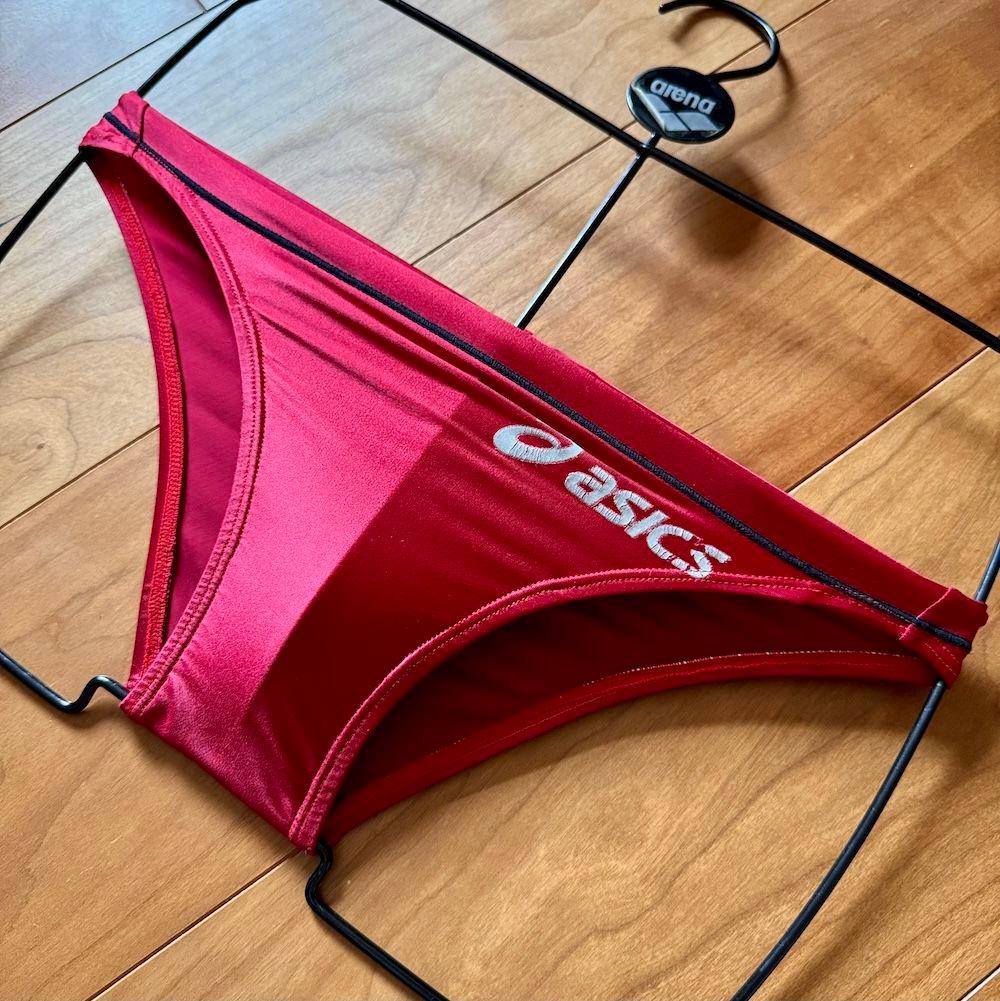 【美品】asics 初期スプラッシャーS レッド Sサイズ 改造 ハイレグ