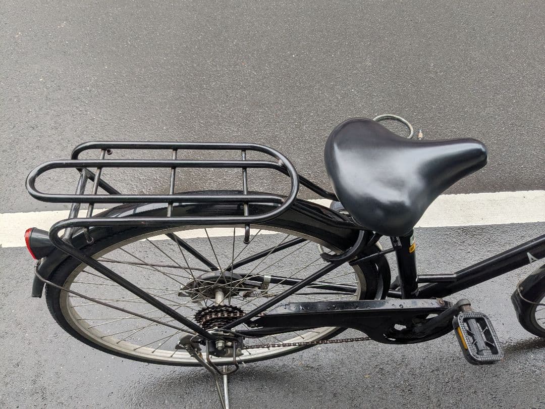 ALFIRK（アルフィルク） シティサイクル ブラック 27インチ カゴ荷台付き