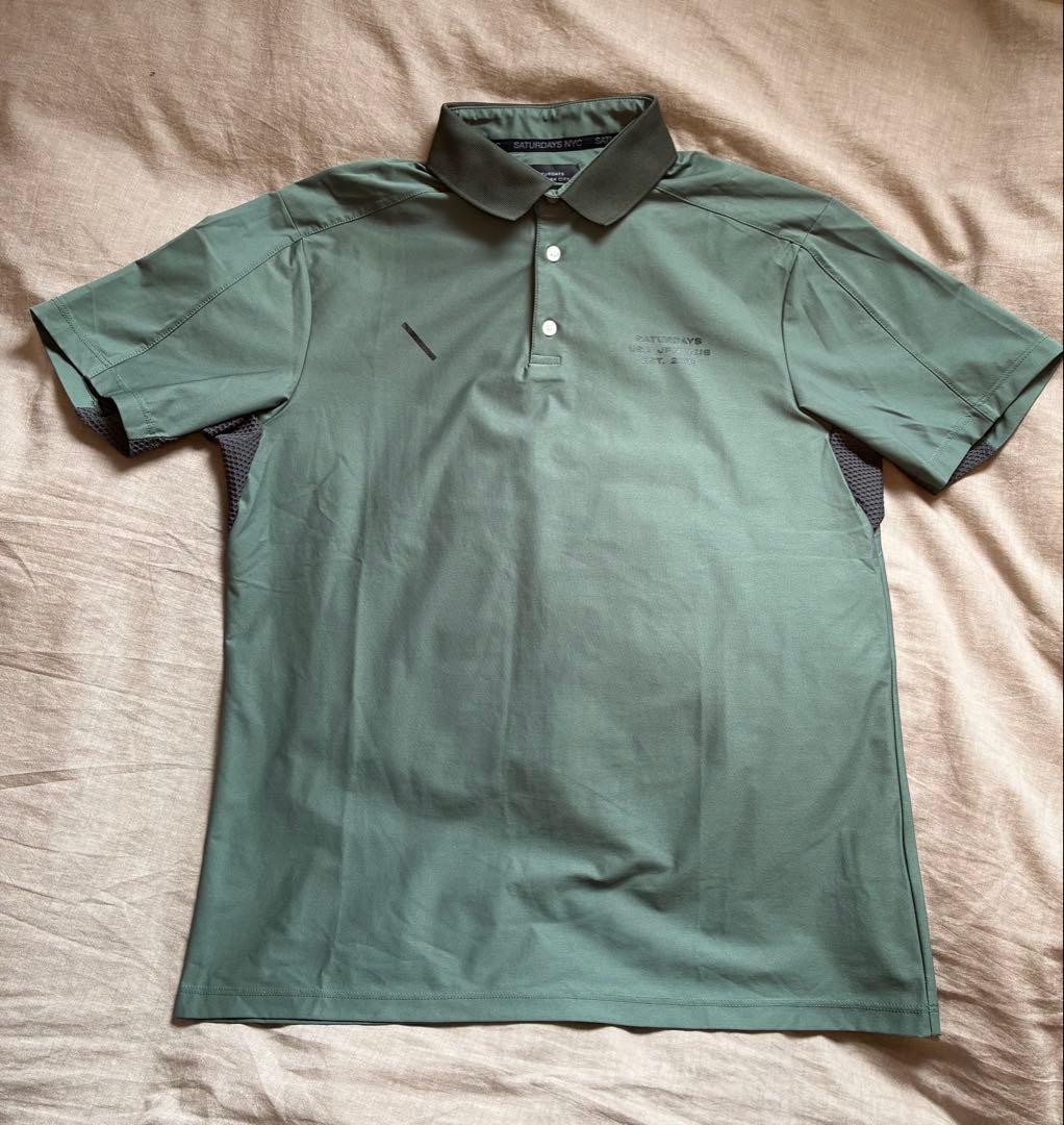 サタデーズNYCゴルフ　Tech SS Polo Shirt Khaki
