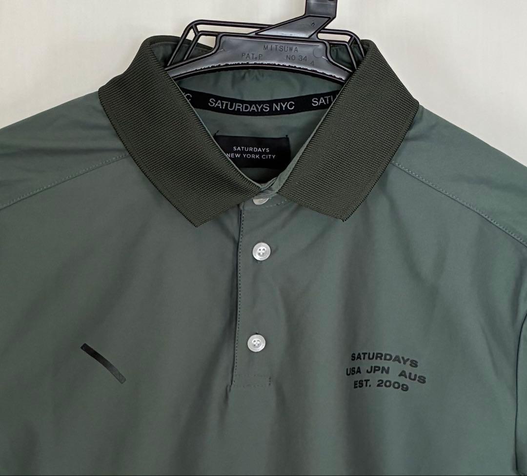 サタデーズNYCゴルフ　Tech SS Polo Shirt Khaki