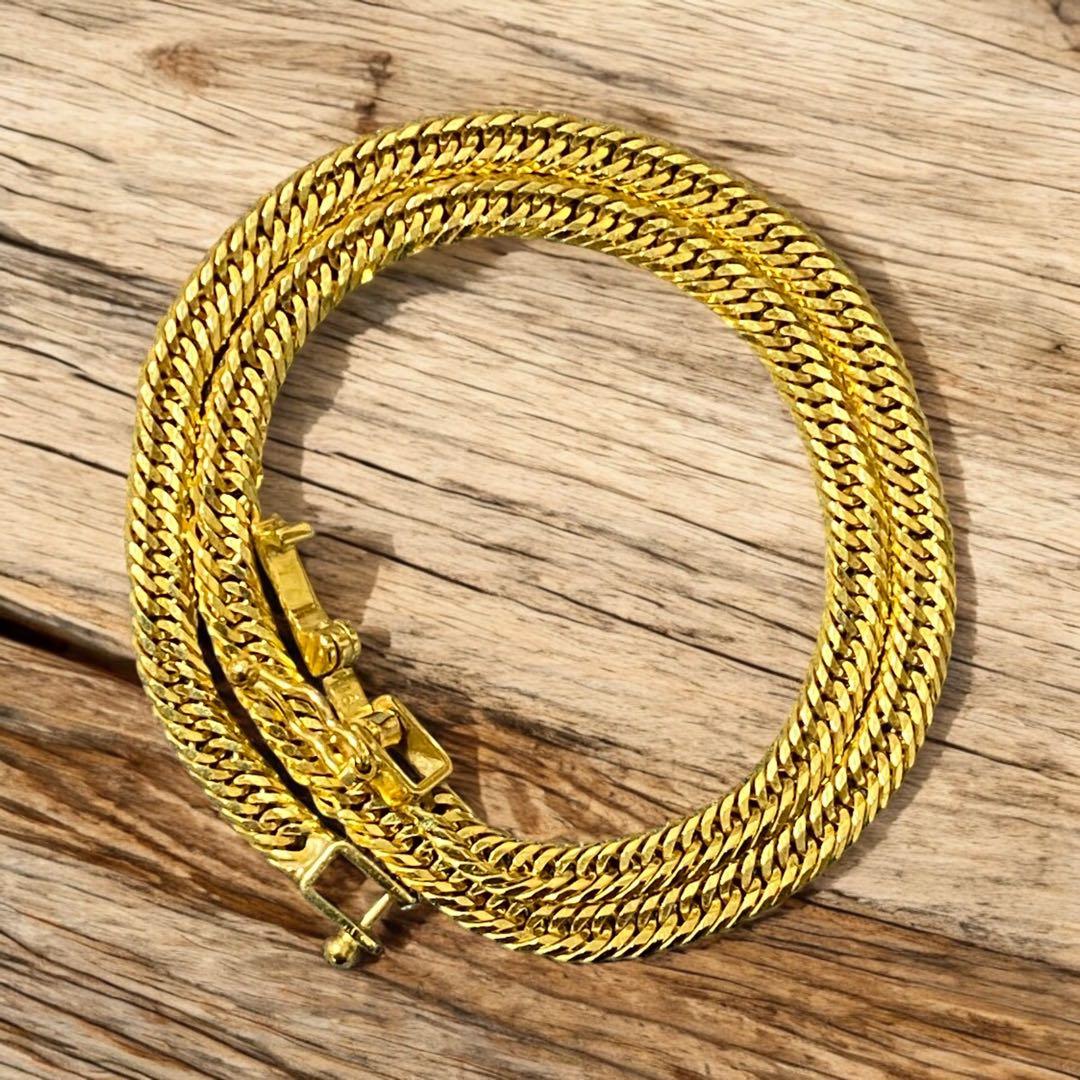 ゆ*ん様 18金ゴールドアンクレット 24cm 6～7グラム. 12面トリプル