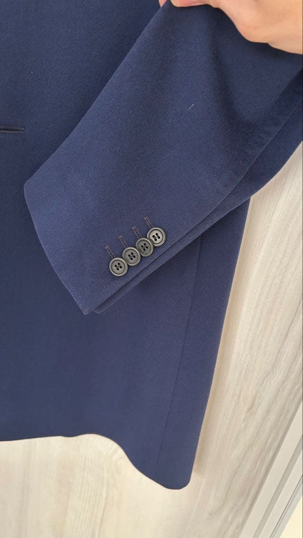 伊勢丹メンズ×ロロピアーナ レインシステム チェスターコート ネイビー 44